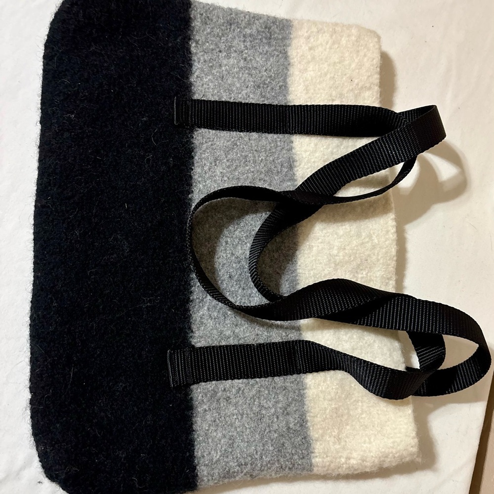 Stylish Black, Gray, and White Wool Blend, Women's Tote Bag